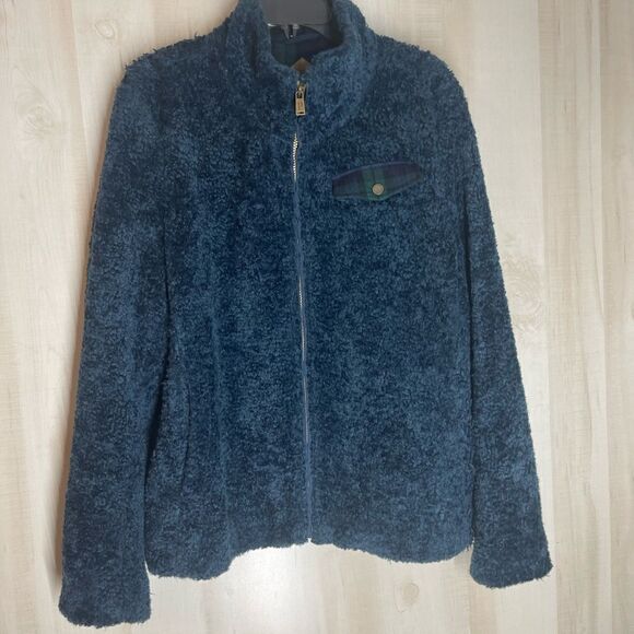 Pendleton blue fleece jacket long sleev with plaid inside, size XL - Picture 16 of 16